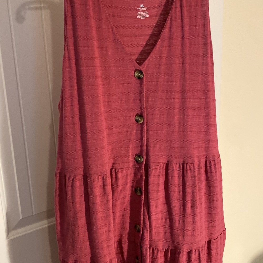 Sonoma Women's Sleeveless Button-Front Dress - Mauve